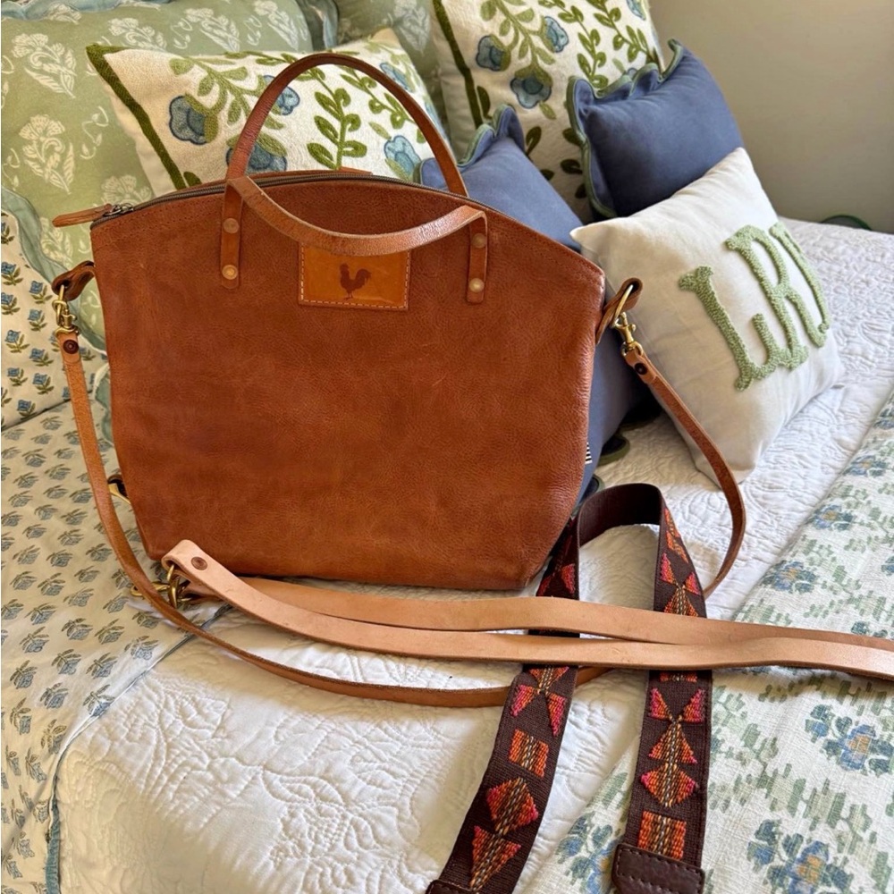 Meanwhile Back On The Farm Leather Backpack